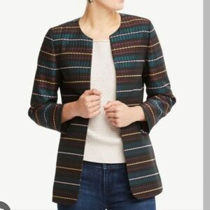 Ann Taylor Factory Women's Multicolor Striped Blazer